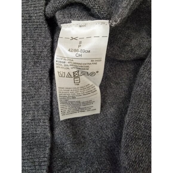 Banana Republic Filpucci Merino Wool Cashmere Gray Crewneck Sweater Women's S - Picture 6 of 8